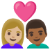 couple with heart, woman, man, medium-light skin tone, medium-dark skin tone